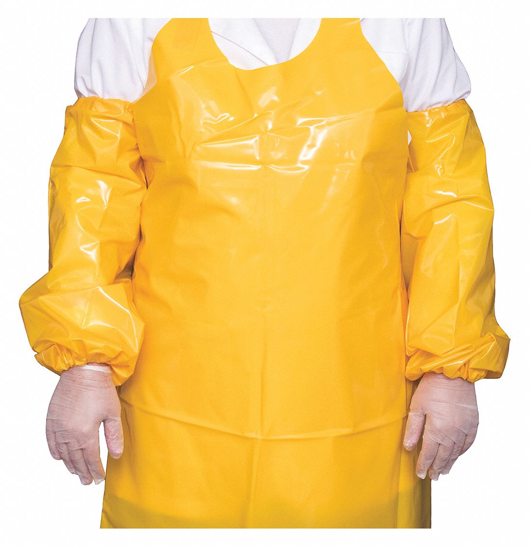 Protective Sleeve: 18 in Overall Lg, Yellow, 6 mil Thick, Ether-Based Polyurethane, TOP DOG