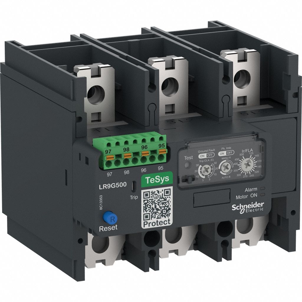 Overload Relay: Electronic Protection, 3 Poles, 1NO/1NC, Phase Loss Sensitivity