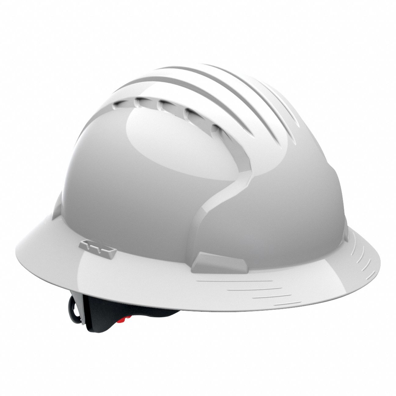 Hard Hat: White, No Graphics, Ratchet (6-Point), Ratchet, Polyethylene, PIP, Solid, JSP, Ratchet