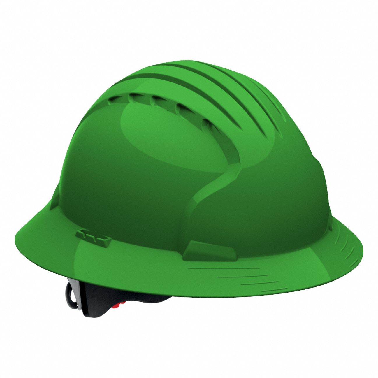 Hard Hat: Green, No Graphics, Ratchet (6-Point), Ratchet, Polyethylene, PIP, Solid, JSP, Ratchet