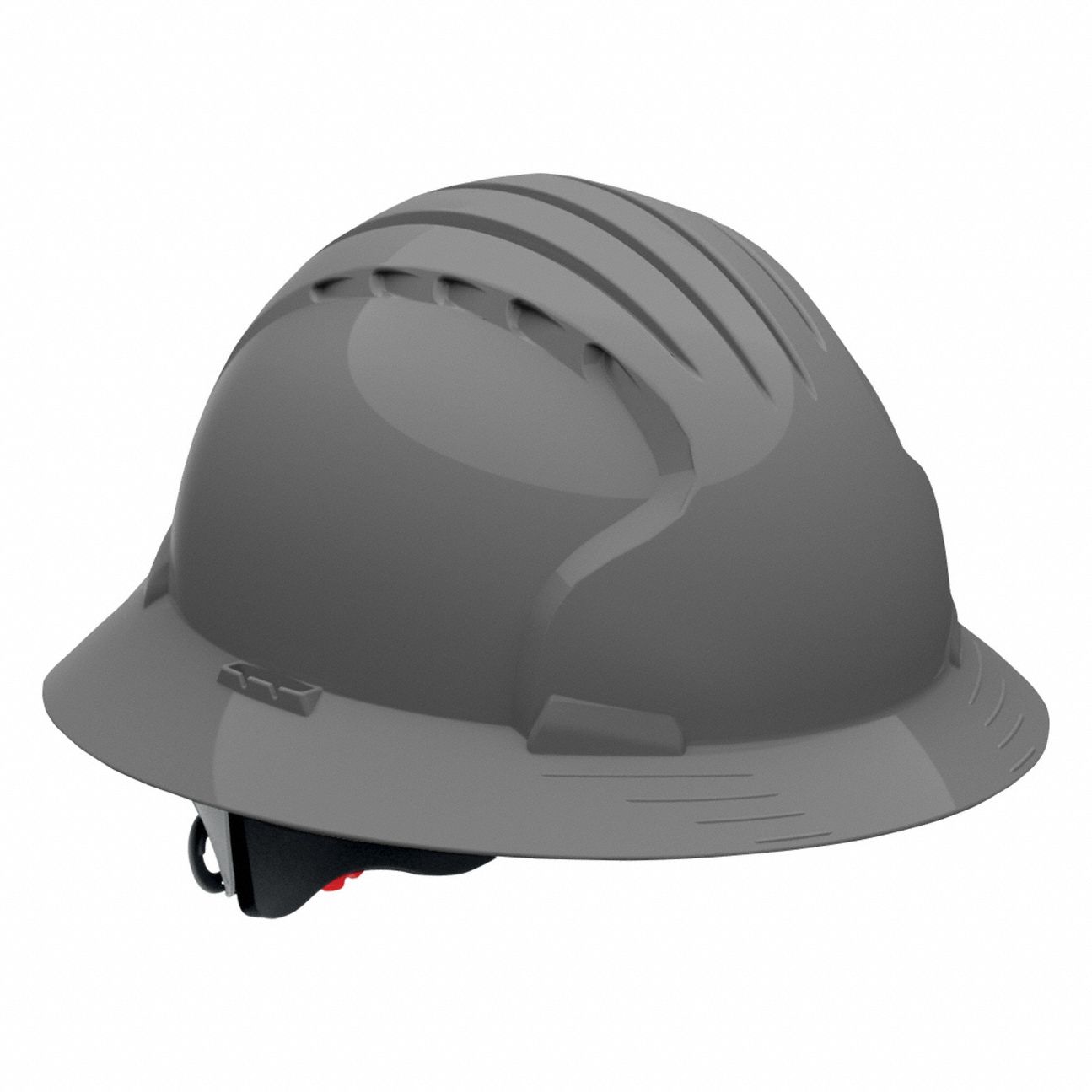 Hard Hat: Gray, No Graphics, Ratchet (6-Point), Ratchet, Polyethylene, PIP, Solid, JSP, Ratchet