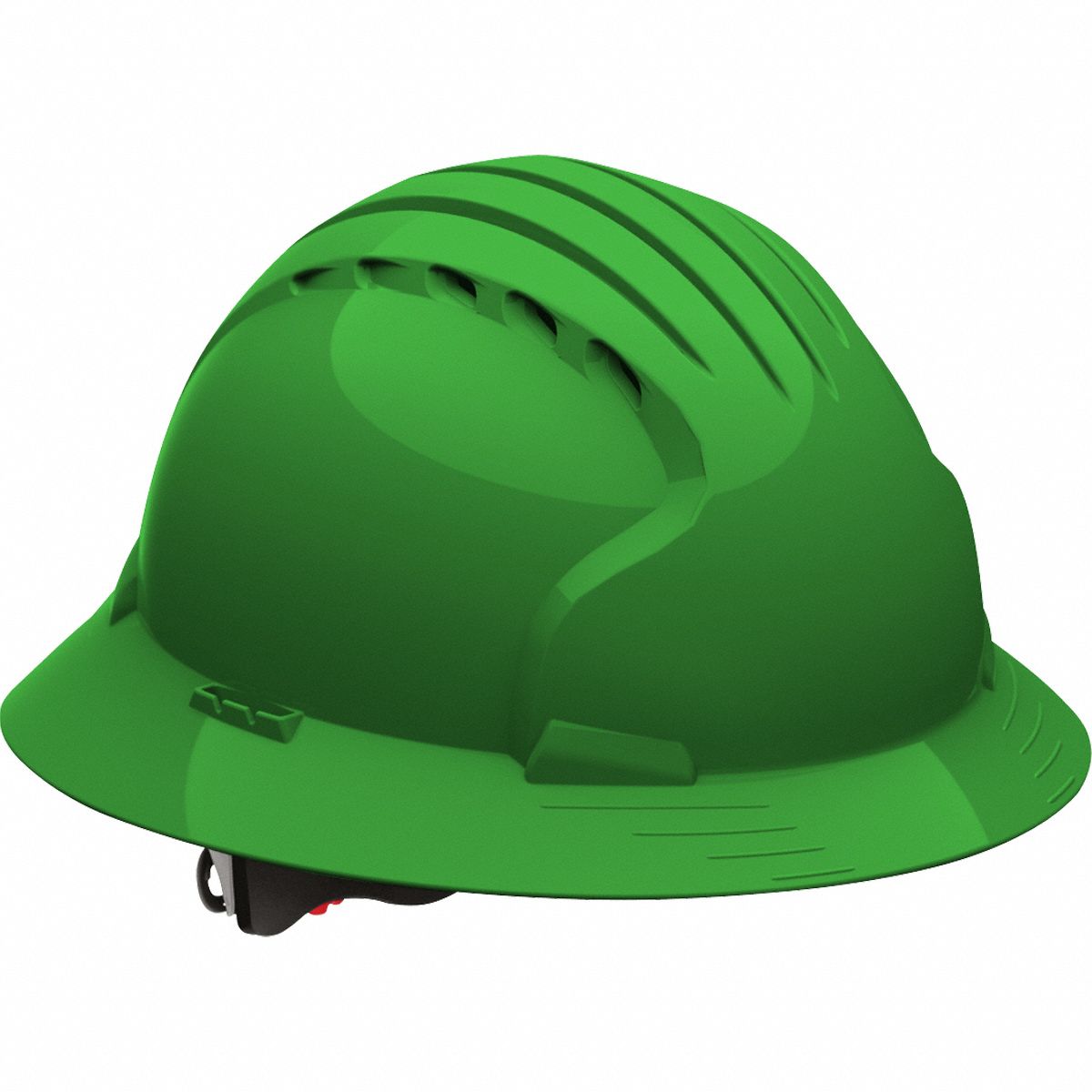 Hard Hat: Green, No Graphics, Ratchet (6-Point), Ratchet, Polyethylene, PIP, Solid, JSP, Ratchet