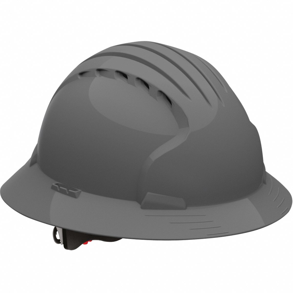 Hard Hat: Gray, No Graphics, Ratchet (6-Point), Ratchet, Polyethylene, PIP, Solid, JSP, Ratchet