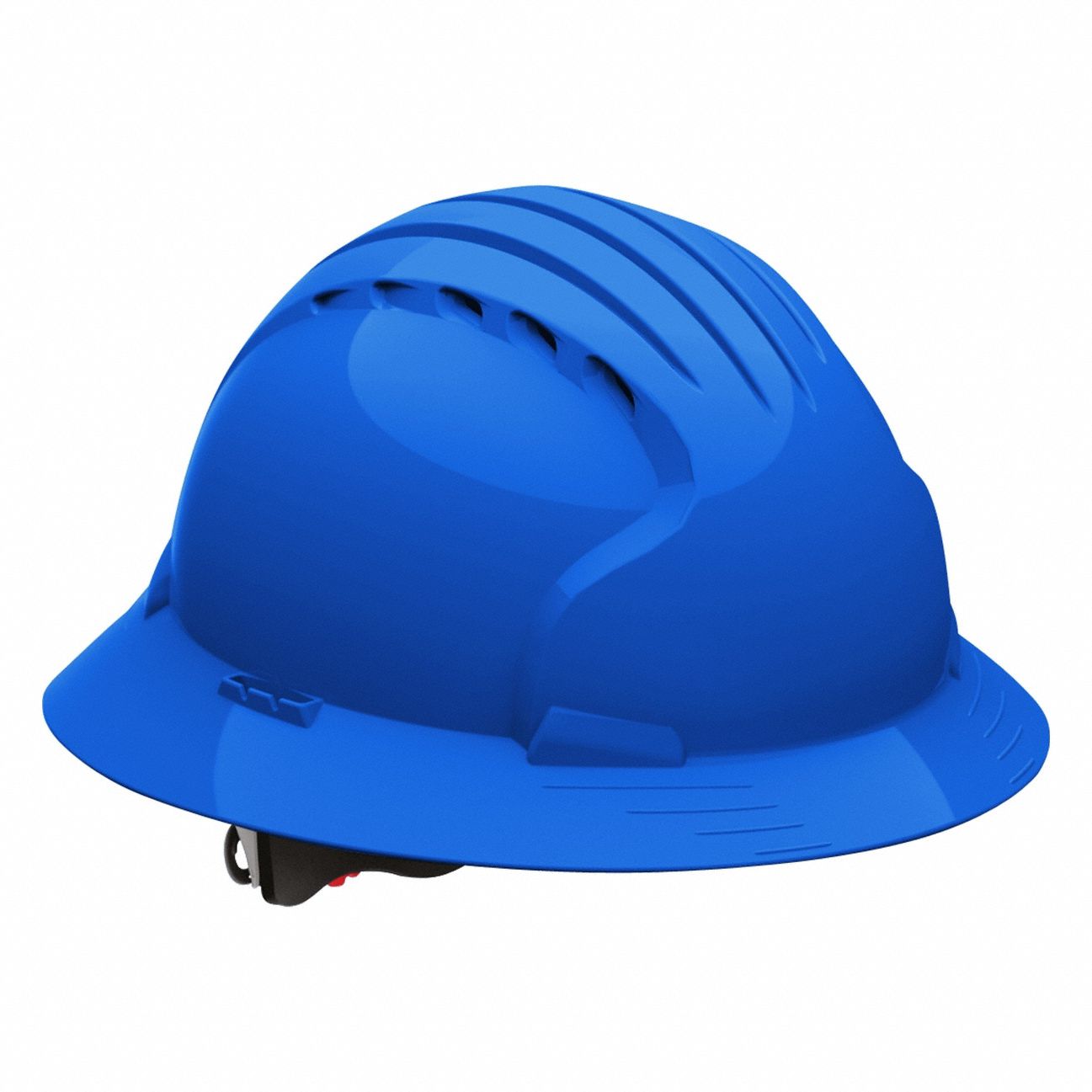 Hard Hat: Blue, No Graphics, Ratchet (6-Point), Ratchet, Polyethylene, PIP, Solid, JSP, Ratchet