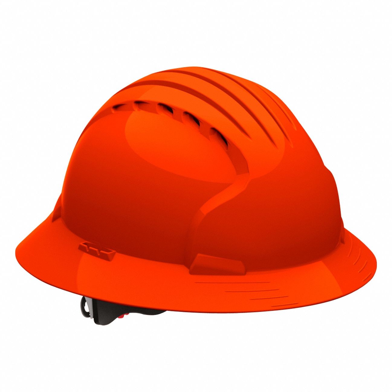 Hard Hat: Orange, No Graphics, Ratchet (6-Point), Ratchet, Polyethylene, PIP, Solid, JSP, Orange