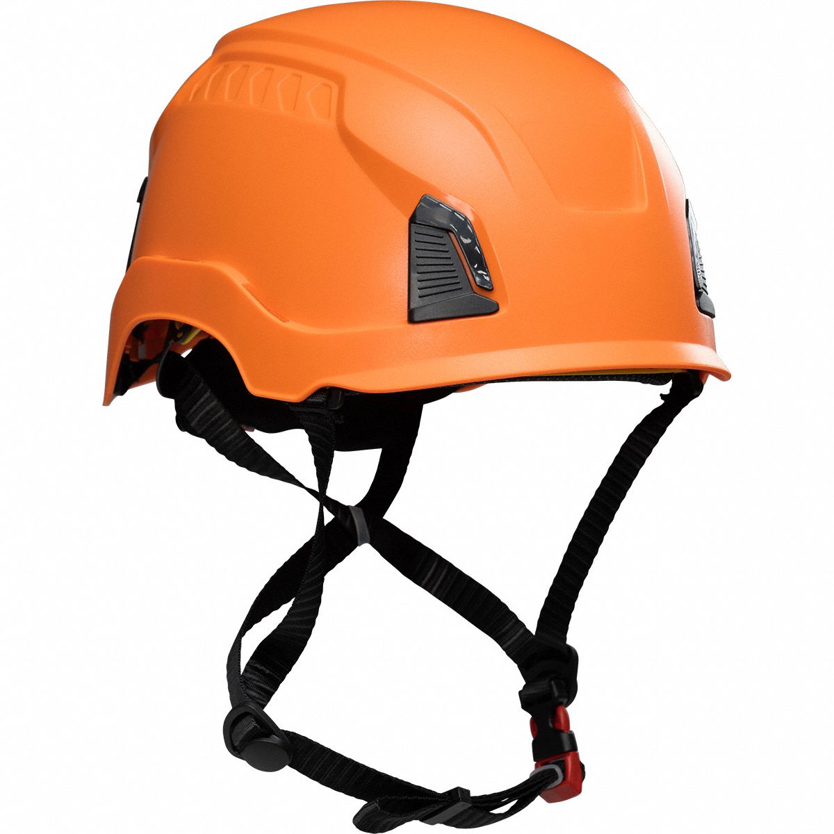 Hard Hat: Orange, No Graphics, Ratchet (4-Point), Ratchet, ABS/Polycarbonate, PIP, Solid, Orange
