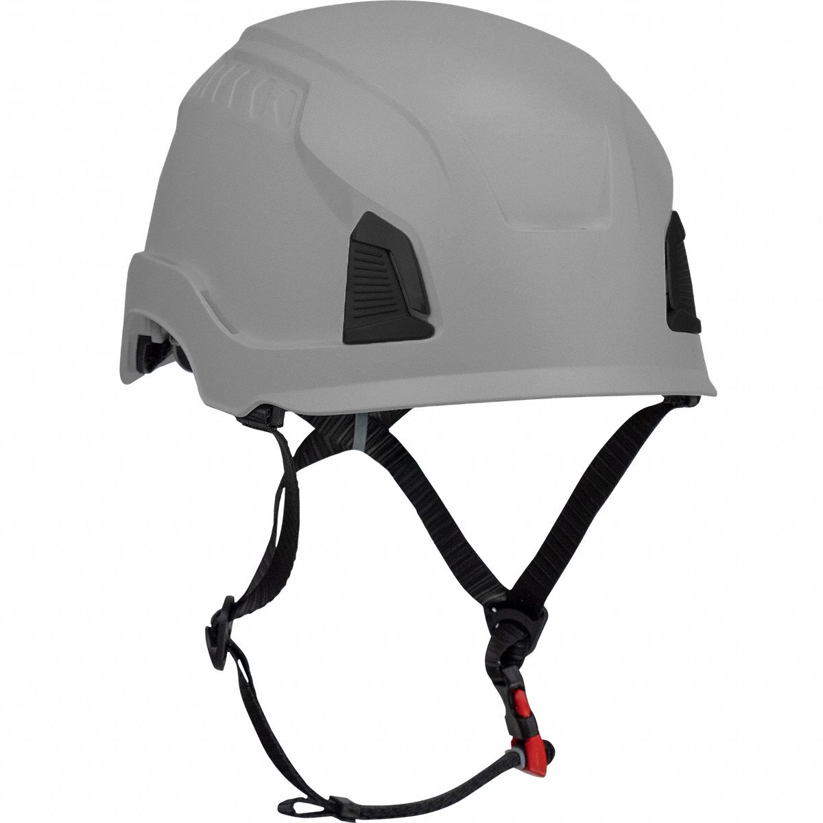 Hard Hat: Gray, No Graphics, Ratchet (4-Point), Ratchet, ABS, PIP, Solid, TRAVERSE, Ratchet