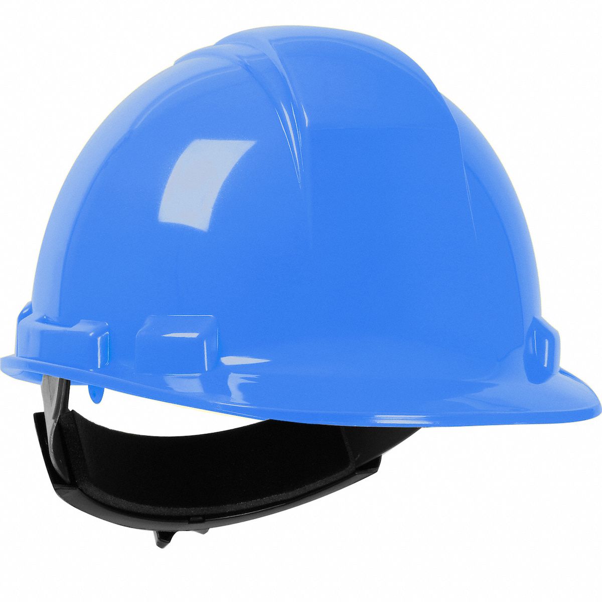 Hard Hat: Sky Blue, No Graphics, Ratchet (4-Point), Ratchet, Polyethylene, PIP, Solid, Dynamic