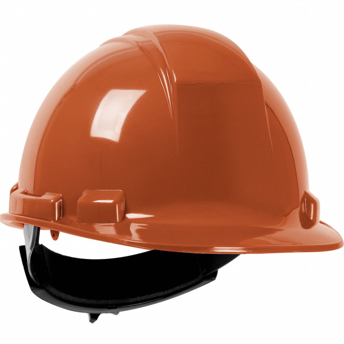 Hard Hat: Brown, No Graphics, Ratchet (4-Point), Ratchet, Polyethylene, PIP, Solid, Dynamic
