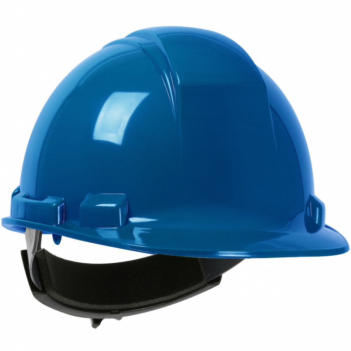 Hard Hat: Royal Blue, No Graphics, Ratchet (4-Point), Ratchet, Polyethylene, PIP, Solid, Dynamic