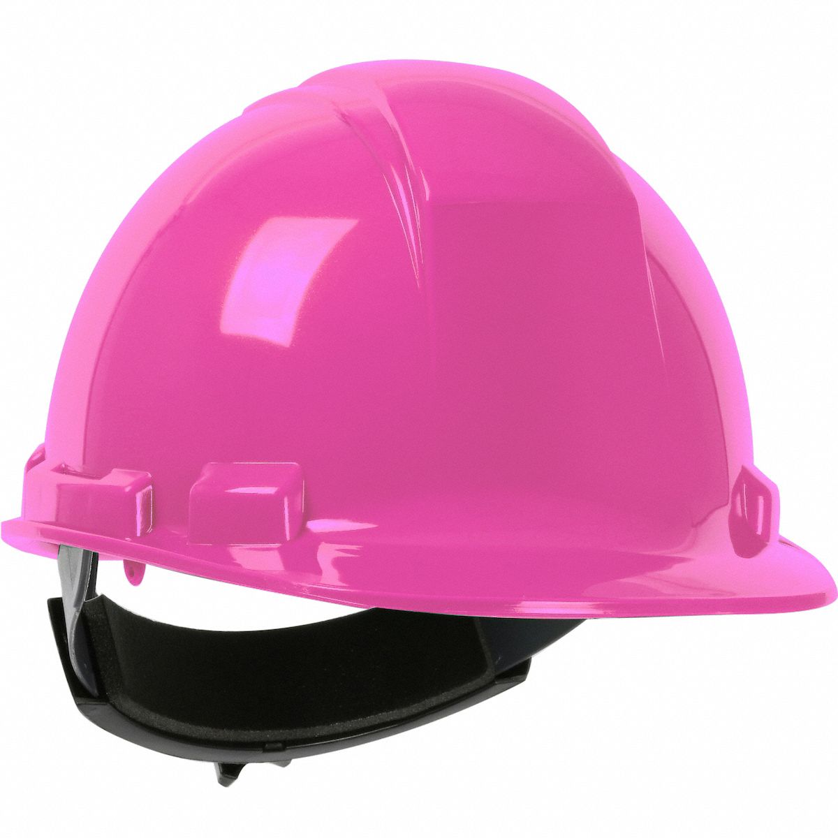 Hard Hat: Pink, No Graphics, Ratchet (4-Point), Ratchet, Polyethylene, PIP, Solid, Dynamic, Pink
