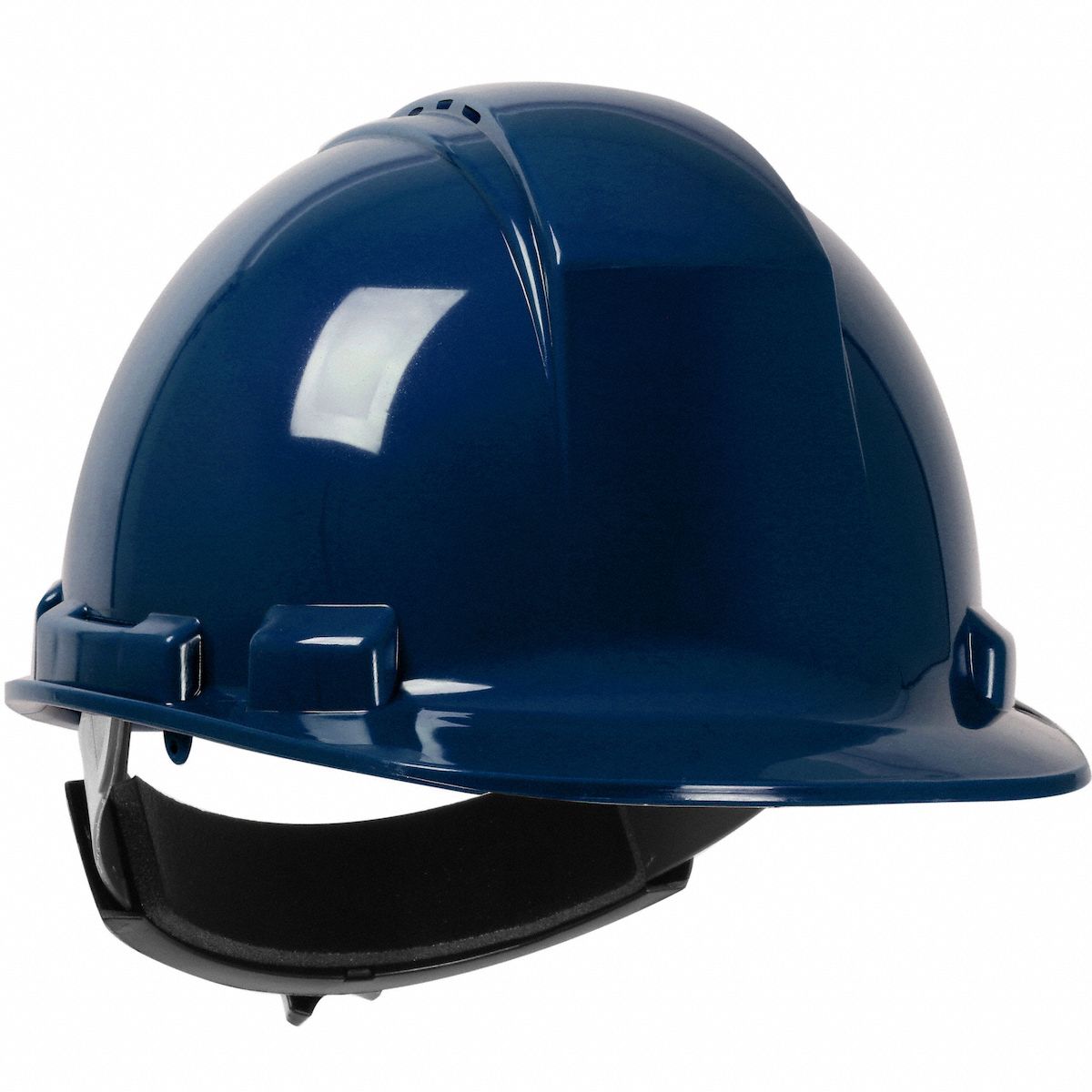 Hard Hat: Northern Blue, No Graphics, Ratchet (4-Point), Ratchet, Polyethylene, PIP, Solid
