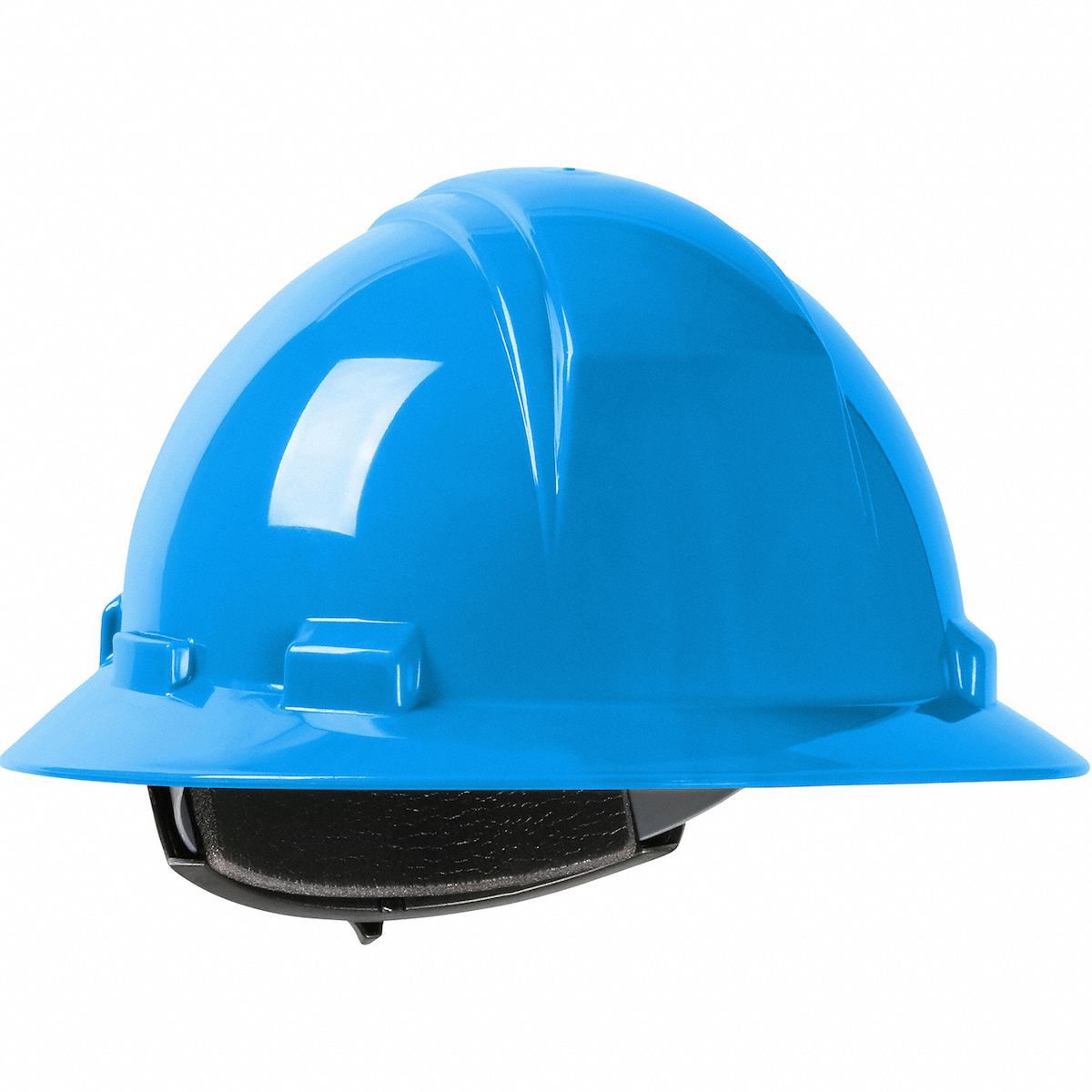 Hard Hat: Sky Blue, No Graphics, Ratchet (4-Point), Ratchet, Polyethylene, PIP, Solid, Dynamic