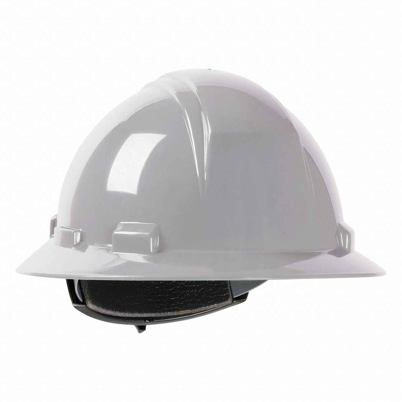 Hard Hat: Gray, No Graphics, Ratchet (4-Point), Ratchet, Polyethylene, PIP, Solid, Dynamic, Gray