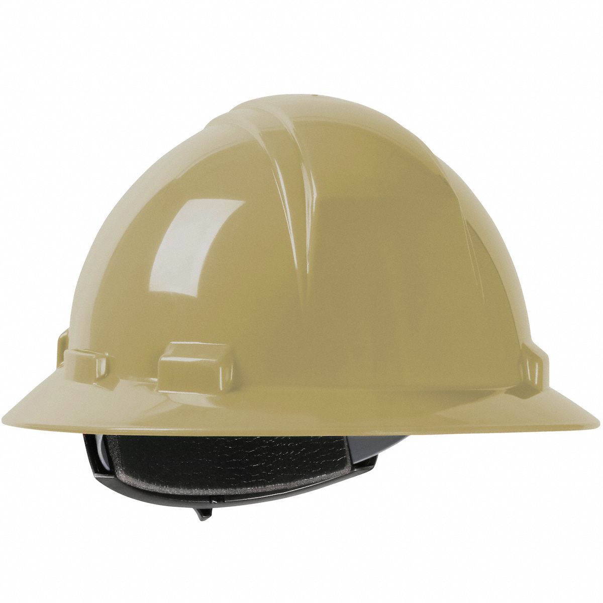 Hard Hat: Gold, No Graphics, Ratchet (4-Point), Ratchet, Polyethylene, PIP, Solid, Dynamic, Gold