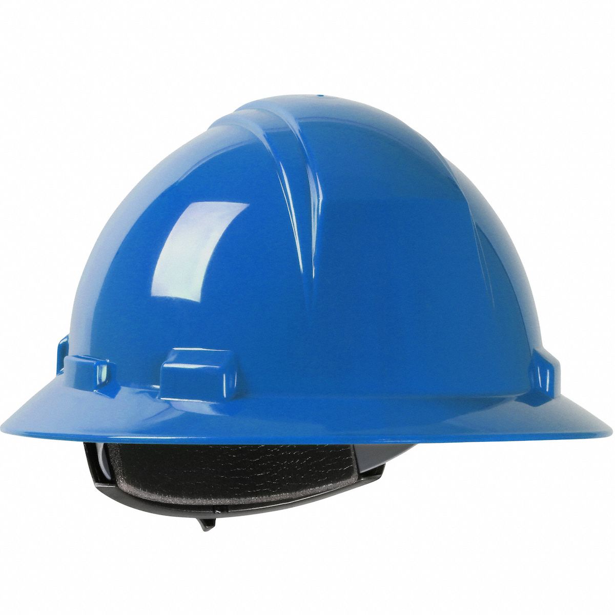 Hard Hat: Royal Blue, No Graphics, Ratchet (4-Point), Ratchet, Polyethylene, PIP, Solid, Dynamic