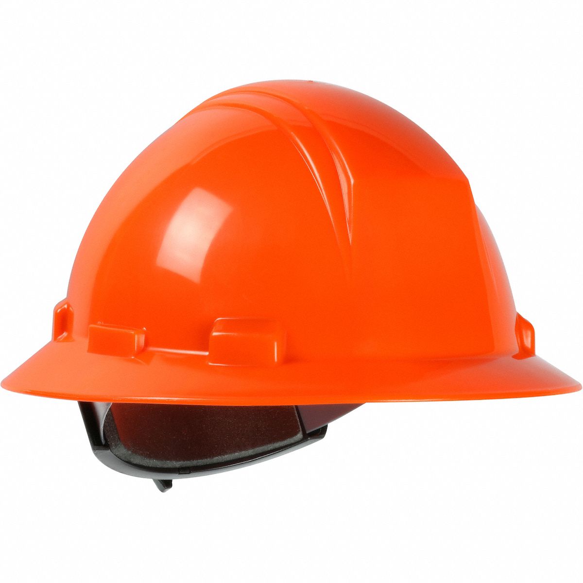 Hard Hat: Orange, No Graphics, Ratchet (4-Point), Ratchet, Polyethylene, PIP, Solid, Dynamic