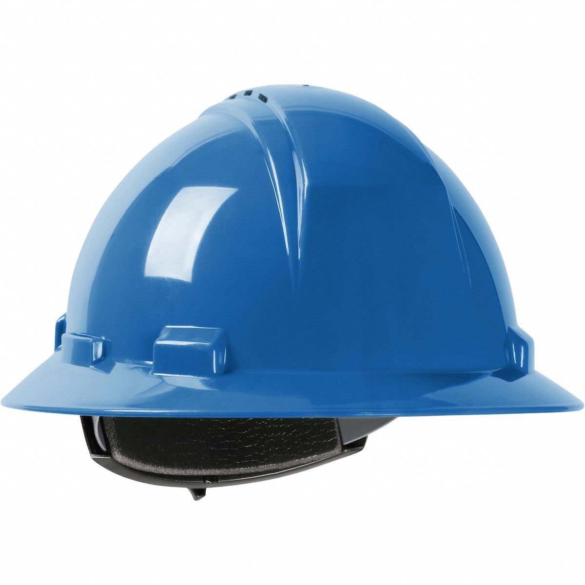 Hard Hat: Sky Blue, No Graphics, Ratchet (4-Point), Ratchet, Polyethylene, PIP, Solid, Dynamic
