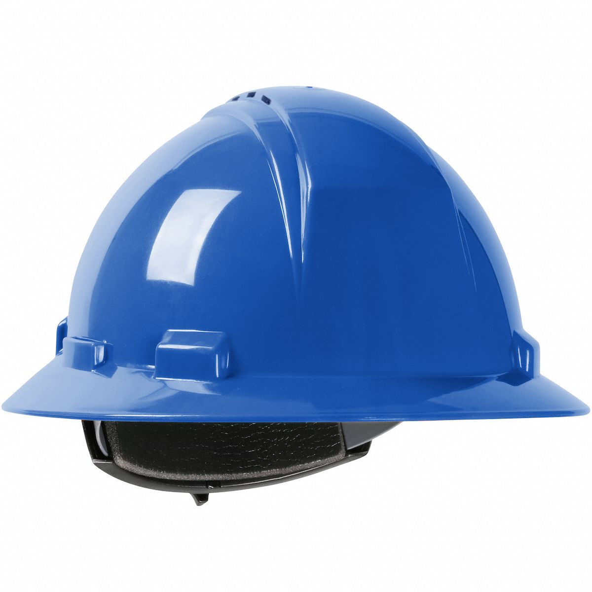 Hard Hat: Royal Blue, No Graphics, Ratchet (4-Point), Ratchet, Polyethylene, PIP, Solid, Dynamic