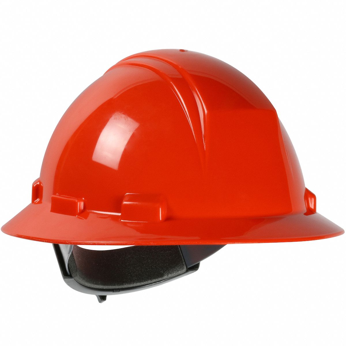 Hard Hat: Orange, No Graphics, Ratchet (4-Point), Ratchet, Polyethylene, PIP, Solid, Dynamic