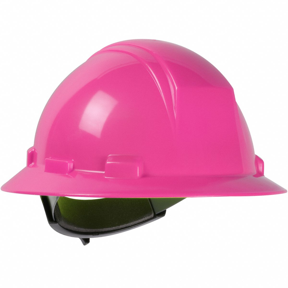 Hard Hat: Pink, No Graphics, Ratchet (4-Point), Ratchet, Polyethylene, PIP, Solid, Dynamic, Pink