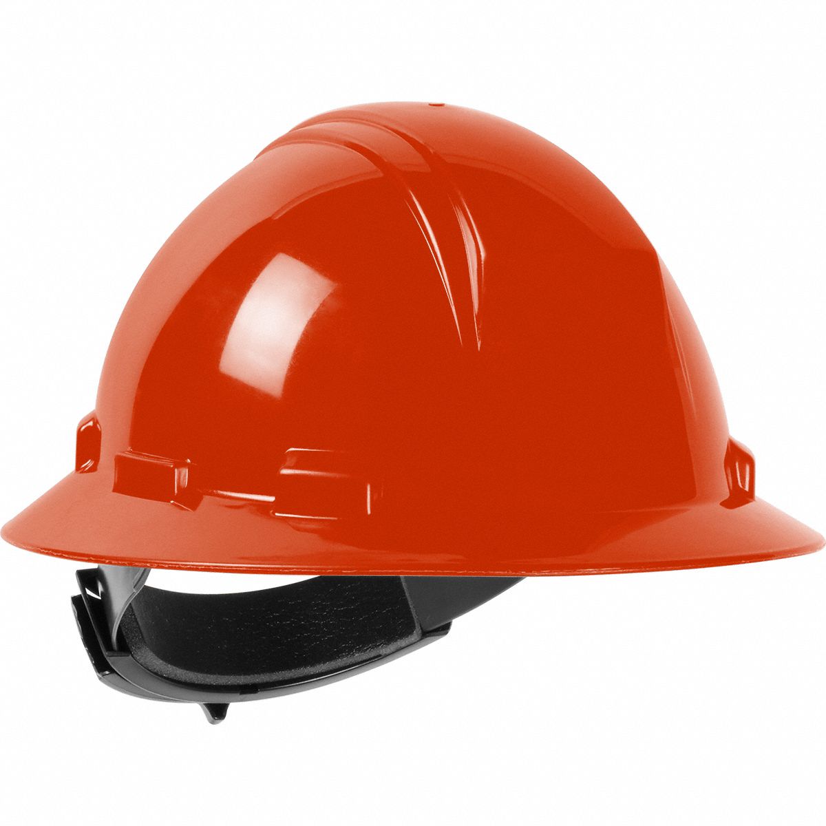 Hard Hat: Orange, No Graphics, Ratchet (4-Point), Ratchet, Polyethylene, PIP, Solid, Dynamic
