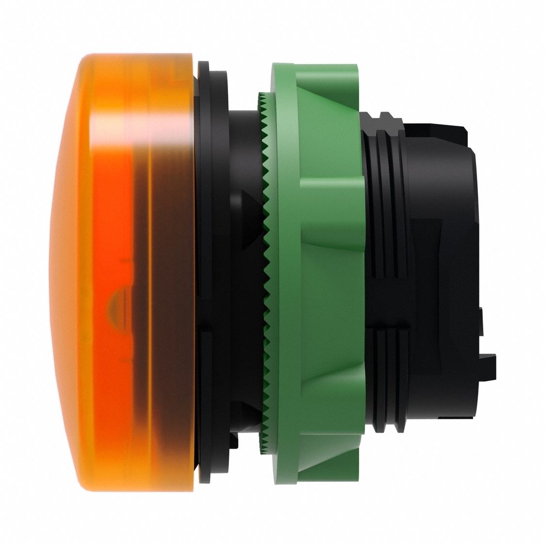 Pilot Light Head: 22 mm Panel Mounting Hole Dia, Orange, Smooth, LED, XB5 Series