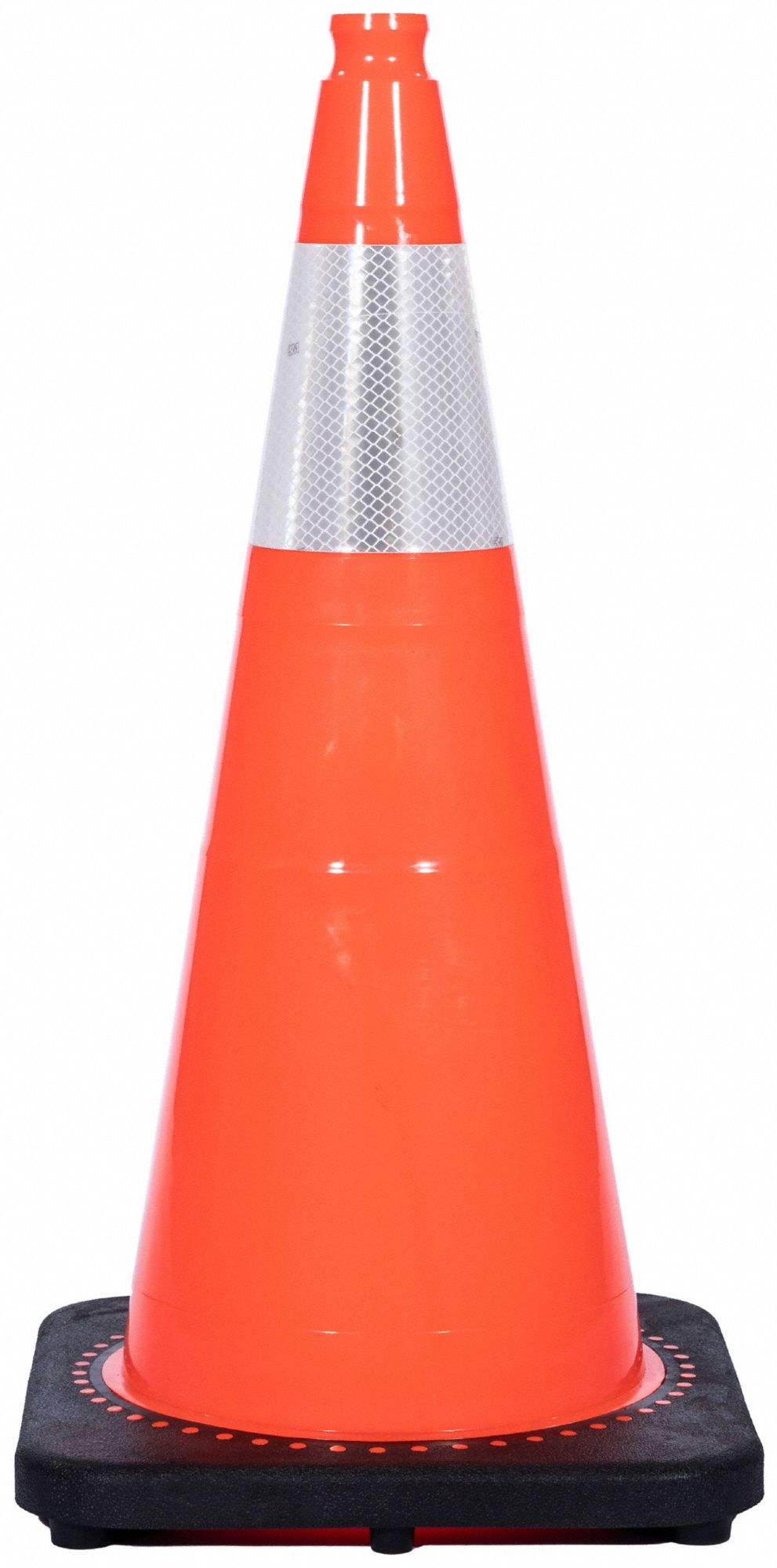 CÔNE DE SIGNALISATION, JOUR OU ROUTE À BASSE VITESSE, RÉFLÉCHISSANT, 28PO, ORANGE, STANDARD