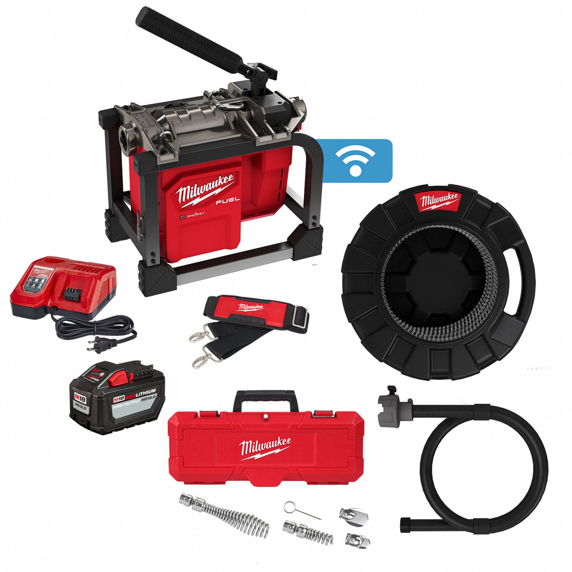 MILWAUKEE, Cordless, M18, Sectional Drain Cleaning Machine Kit 60RK74