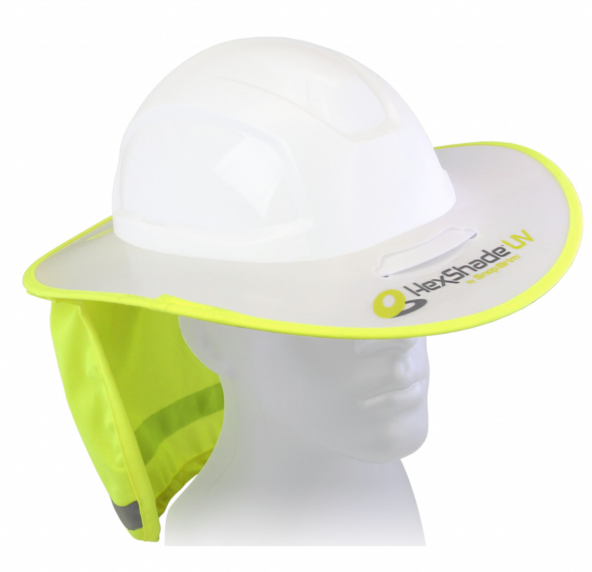 HEXARMOR HexShadeUV,XP Short Brim White, OvertheHat with Wide Brim