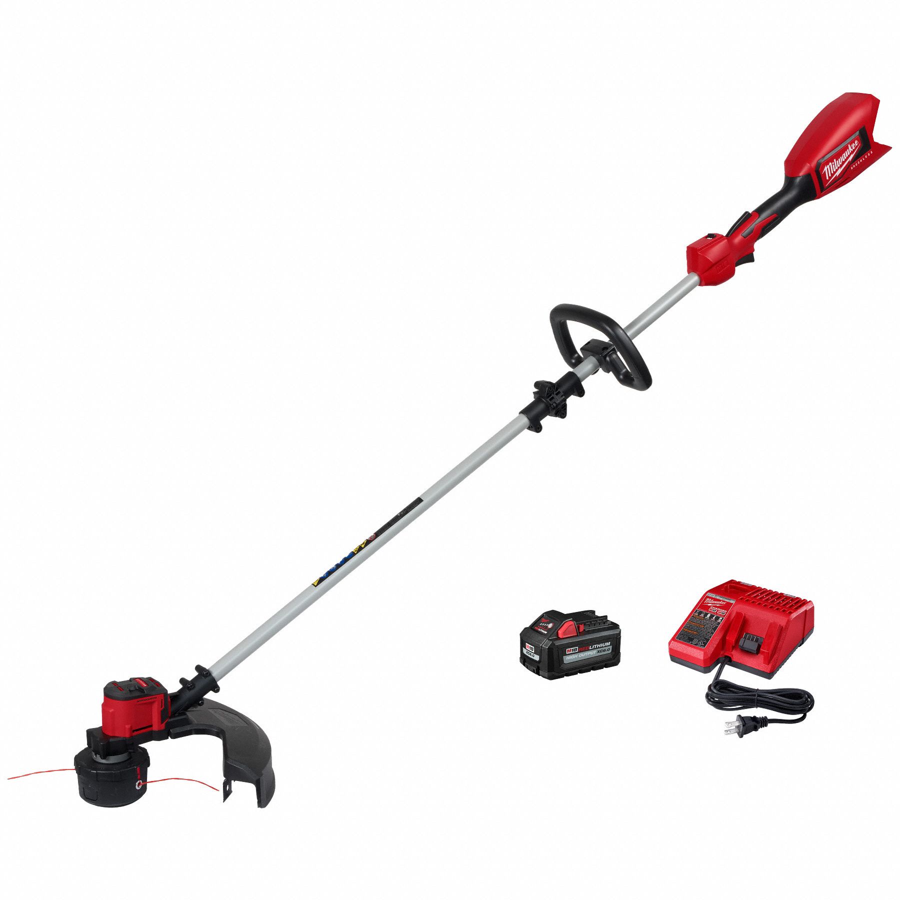 MILWAUKEE String Trimmer Kit: 16 in Cutting Wd, Straight Shaft, 73.6 in Shaft Lg, Not Capable, 27 cc