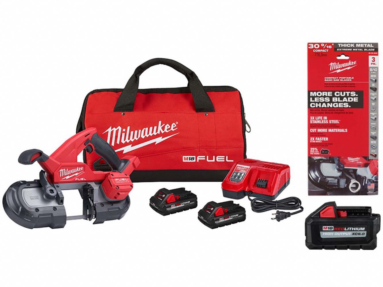 Band Saw Kit, 18V, 35-3/8" L Blade