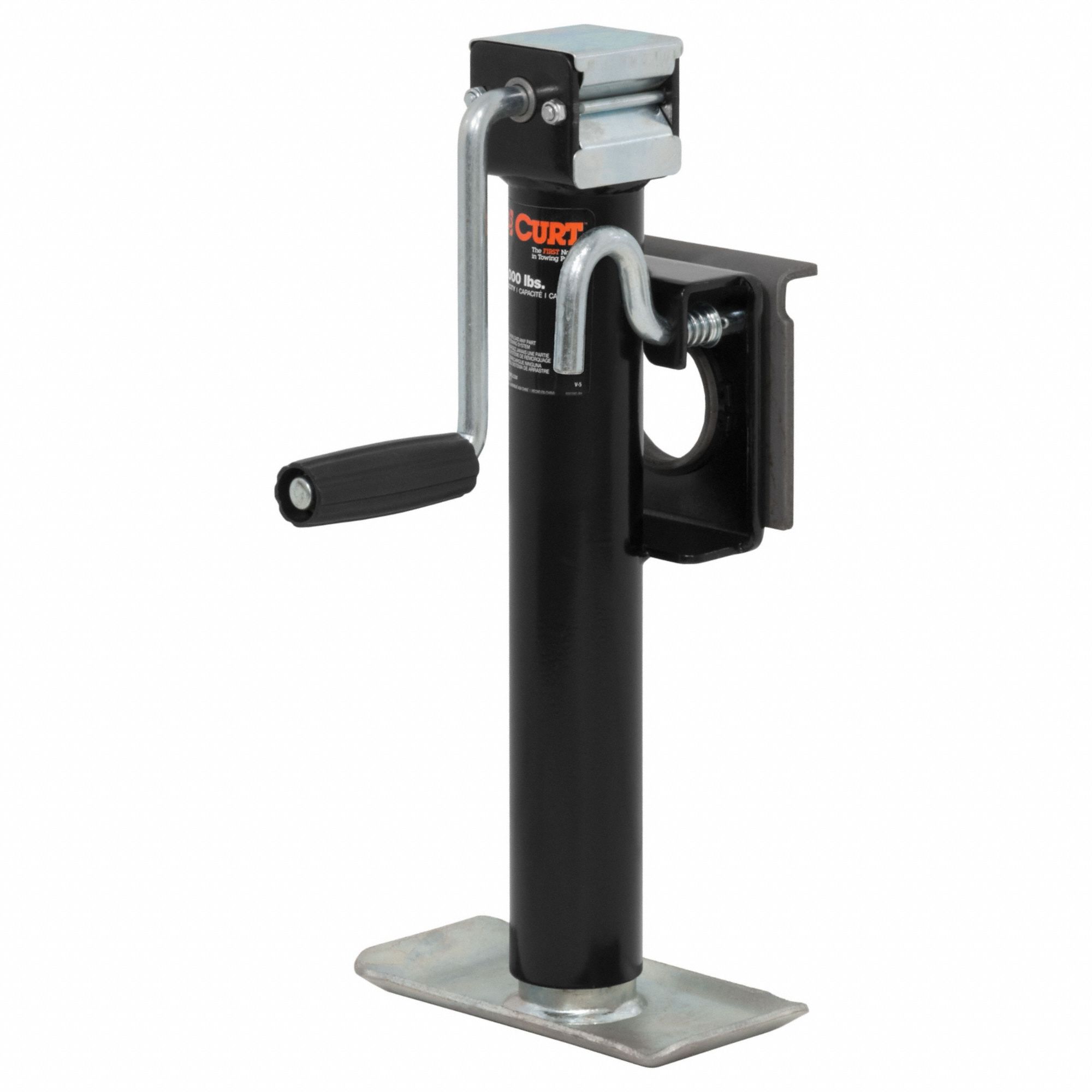 Trailer Jack: Bracket-Mount Swivel Jack, 2, 000 lb Static Load Capacity, Sidewind, Weld-On