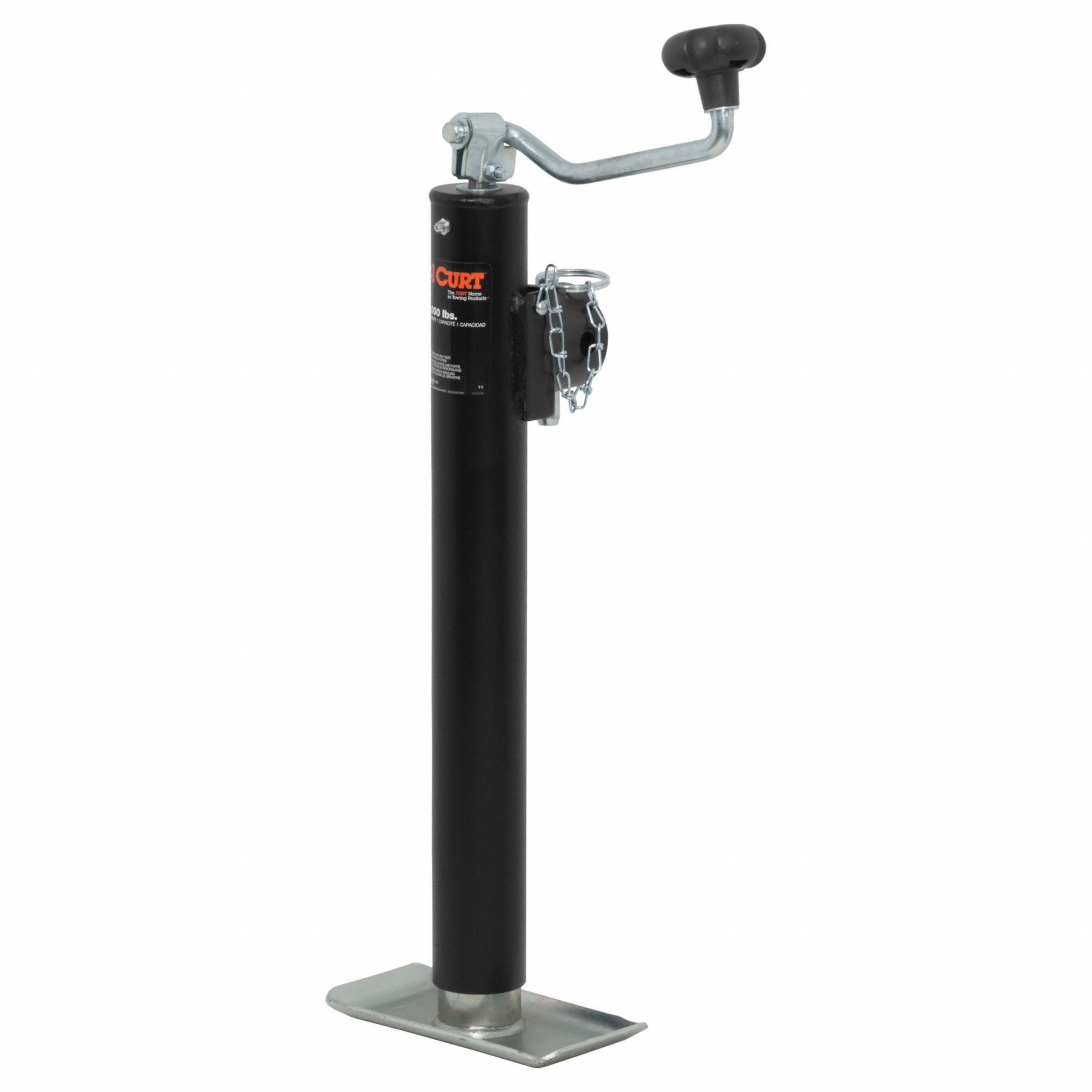 Trailer Jack: Pipe-Mount Swivel Jack, 2, 000 lb Static Load Capacity, Topwind, Weld-On, 31 in