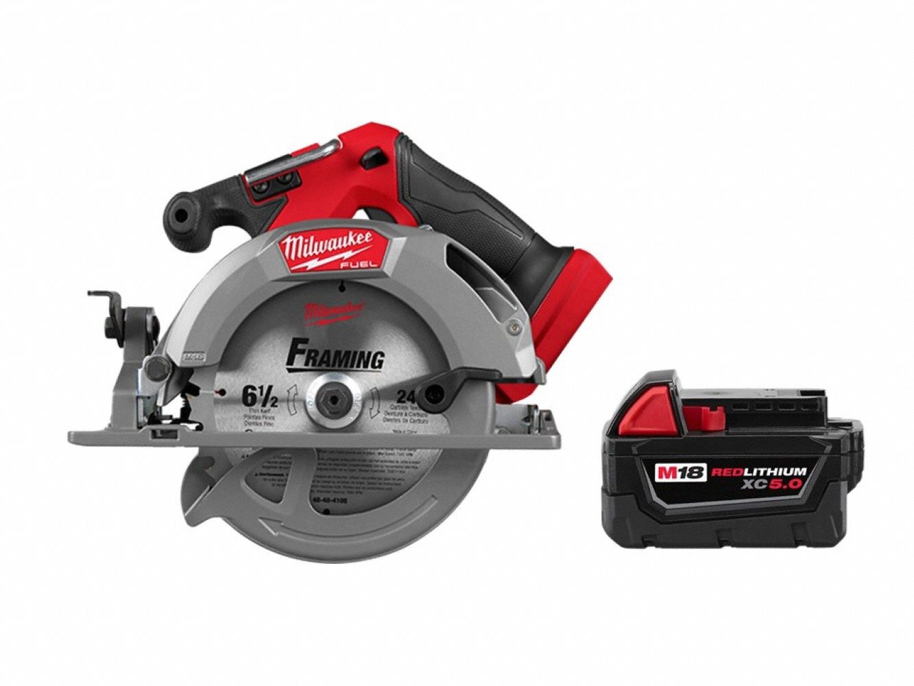 M18 FUEL 6-1/2 Circ Saw + M18 XC5.0 Batt