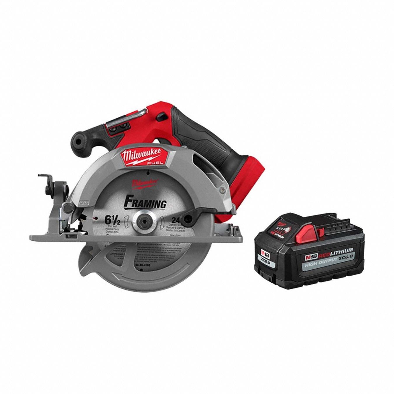 Circular Saw Kit: 6 1/2 in Blade Dia., Left, 2 1/4 in Max. Cutting Dp @ 0 Deg., M18 FUEL™