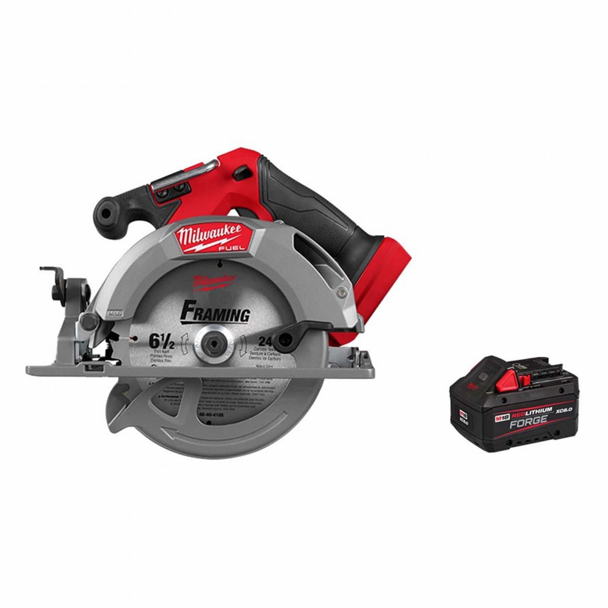 Circular Saw Kit: 6 1/2 in Blade Dia., Left, 2 1/4 in Max. Cutting Dp @ 0 Deg., M18 FUEL™