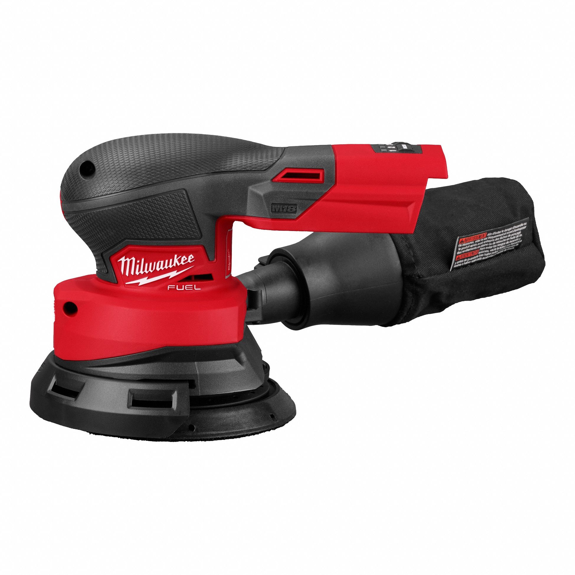 Sander: M18­ FUEL™, Bare Tool, 5 in Dia, Random Orbital, Hook and Loop, 3/32 in Orbit