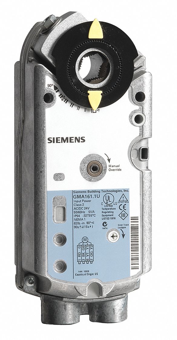 Actuator: Dampers, Proportional, Spring Return, 62 in-lb, 24V AC/DC, Hardwired, NEMA 1 / IP54