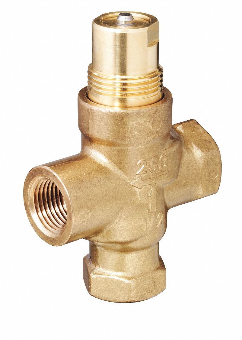 SIEMENS Mixing Valve, Three Way, 1/2", 2.5 cv Flow 284Y4159902068