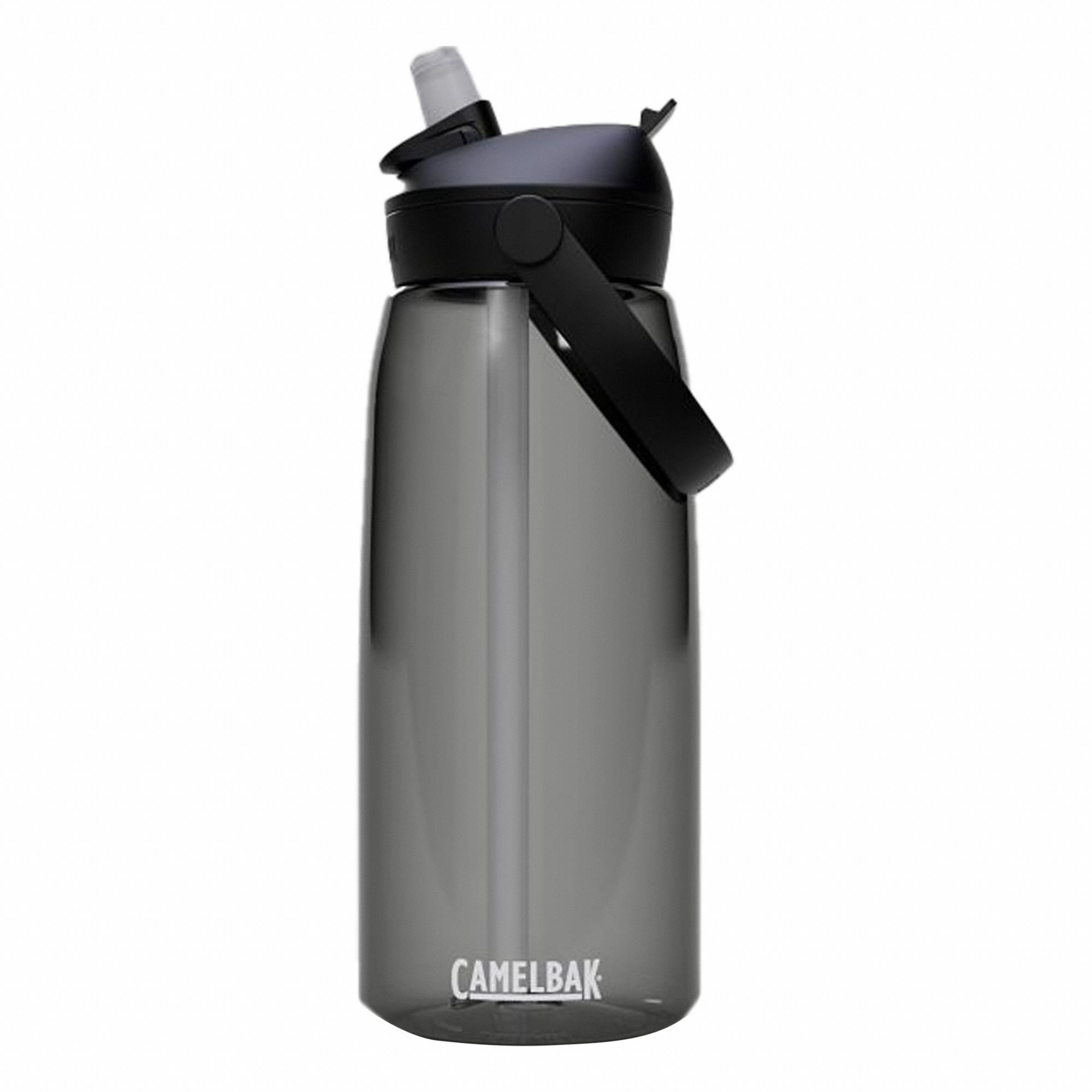 Bottle: 32 oz Capacity, Gray, Tritan™, Not BPA-Free, 8 1/4 in Overall Ht, Bottle