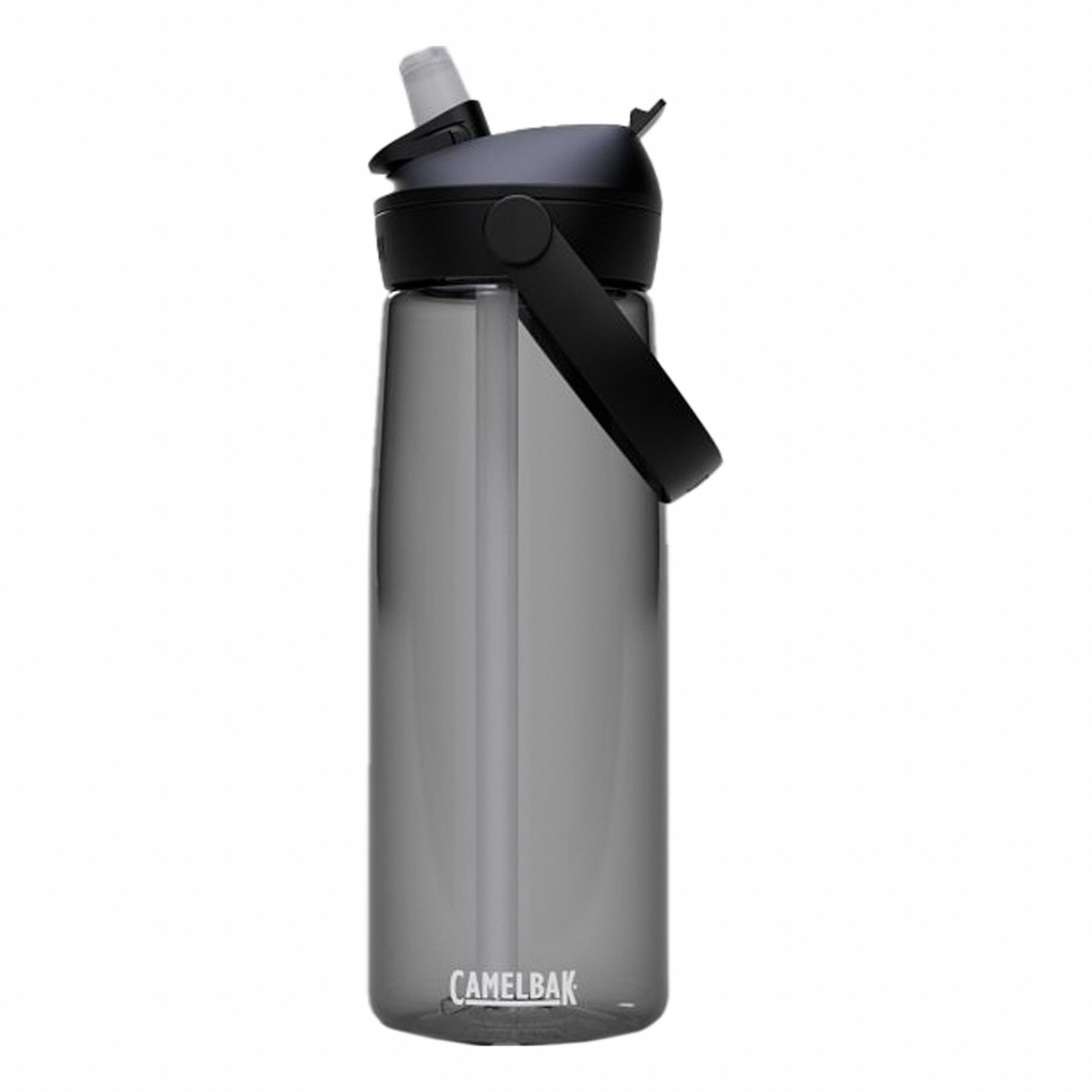 Bottle: 25 oz Capacity, Gray, Tritan™, Not BPA-Free, 7 1/2 in Overall Ht, Bottle
