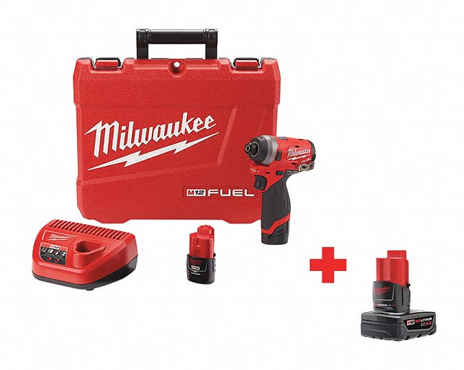 MILWAUKEE Impact Driver, Pistol Grip, 12VDC 285MP3255322 48112460