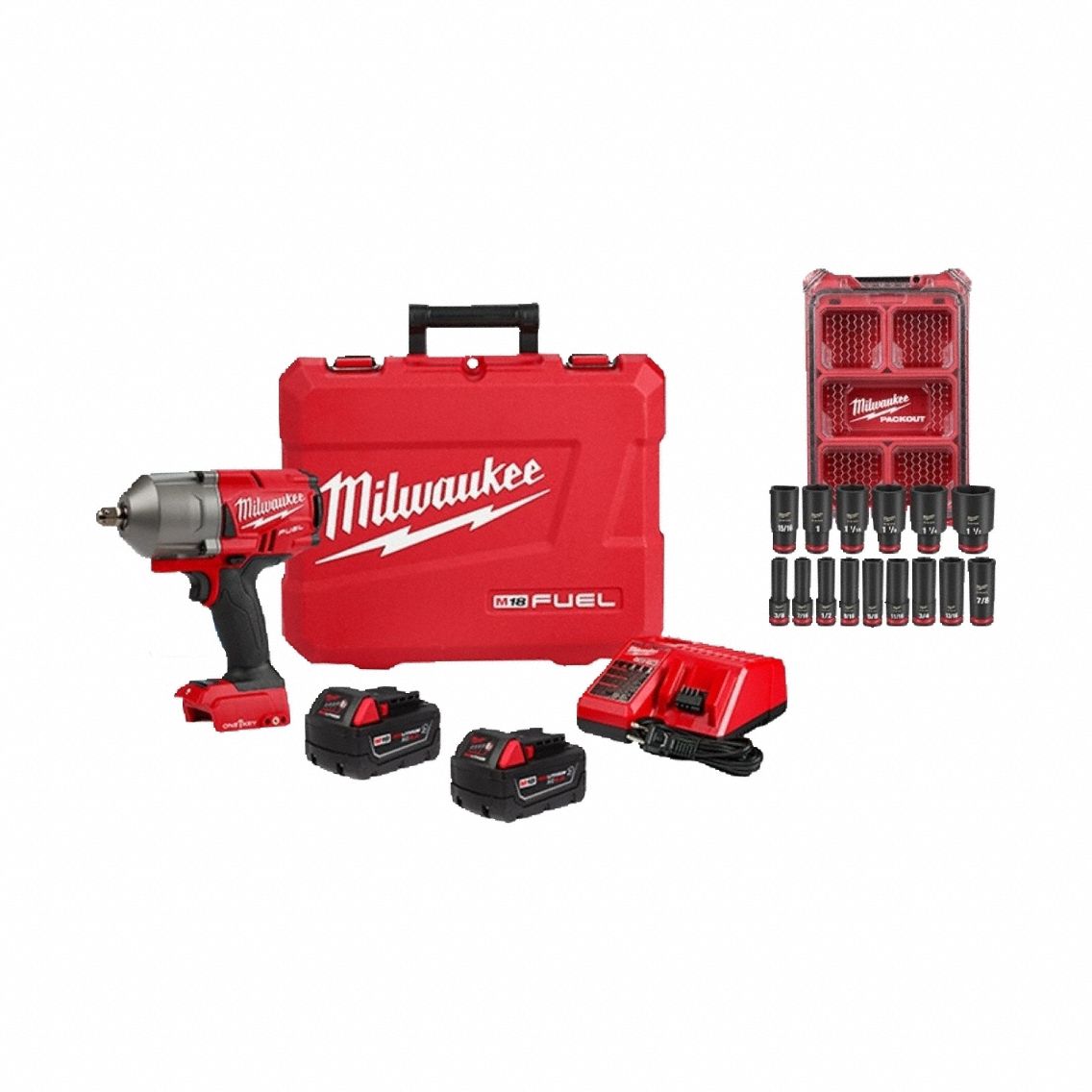 M18 FUEL 1/2 HTIW w/OK + SAE Socket Set