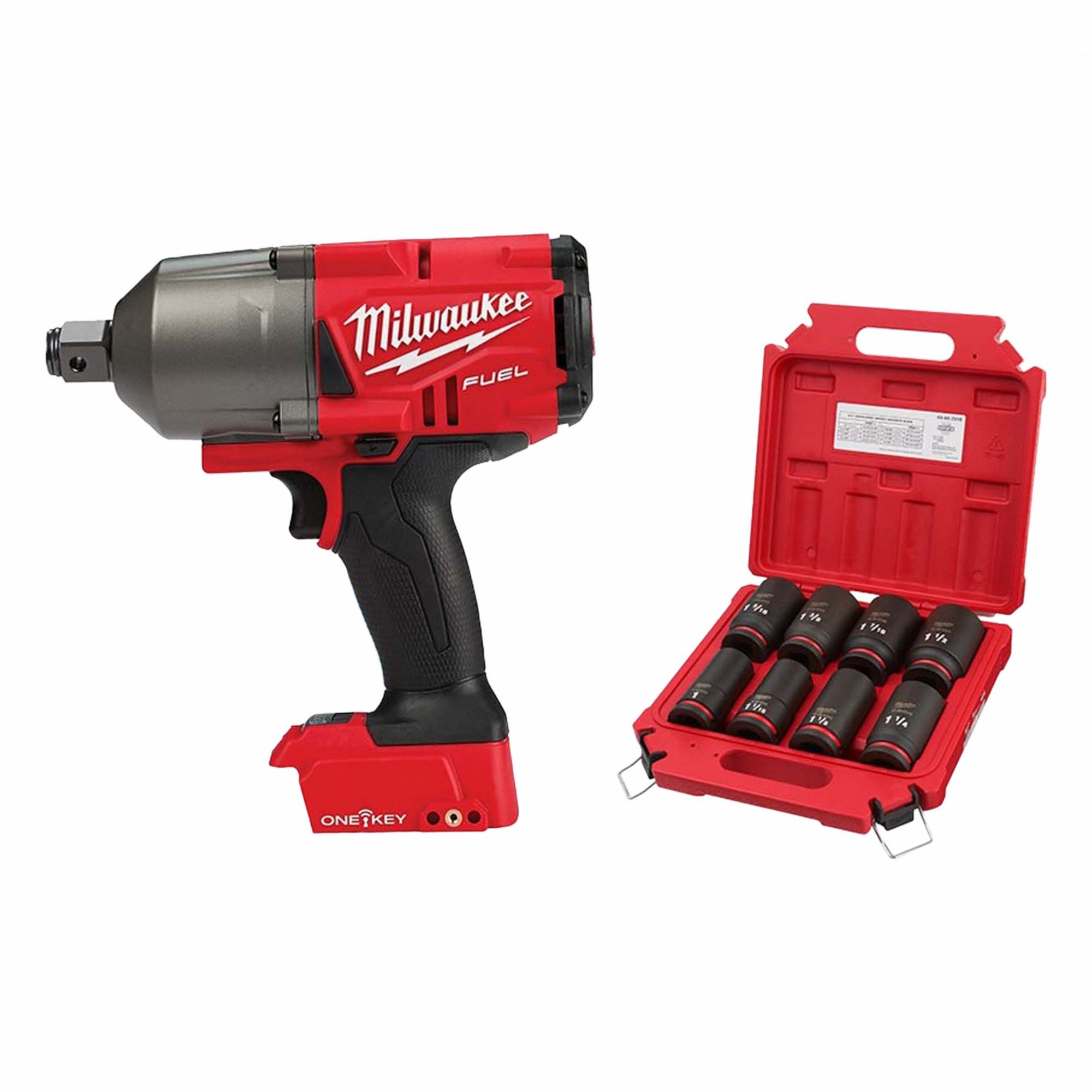 Impact Wrench Kit: 3/4 in Drive Size, 1, 200 ft-lb Fastening Torque, Brushless, M18 FUEL™
