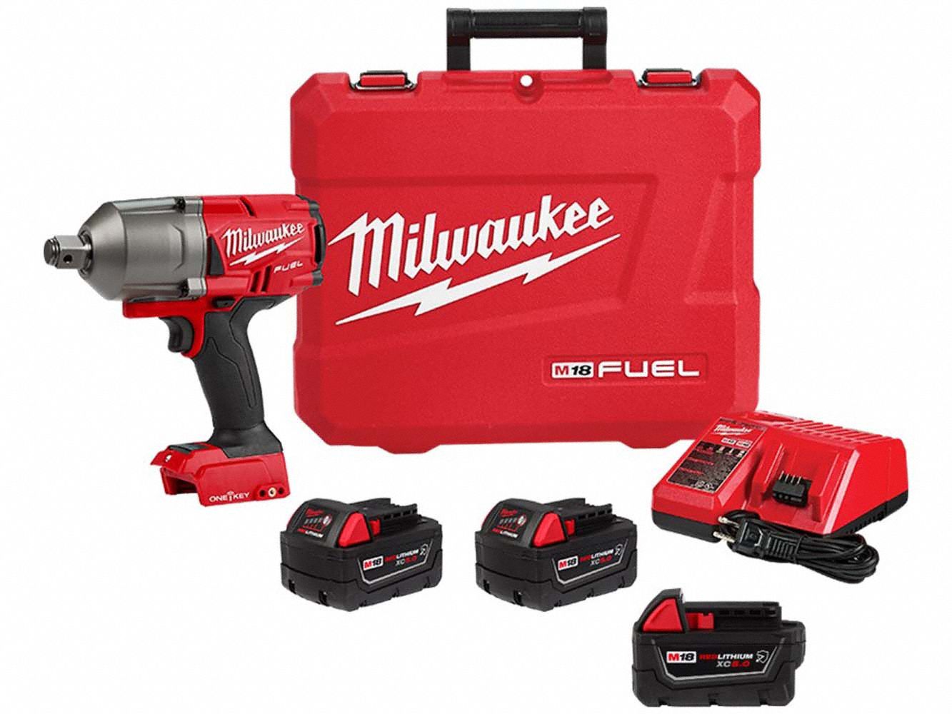 Impact Wrench Kit: 3/4 in Drive Size, 1, 000 ft-lb Fastening Torque, Brushless, M18 FUEL™
