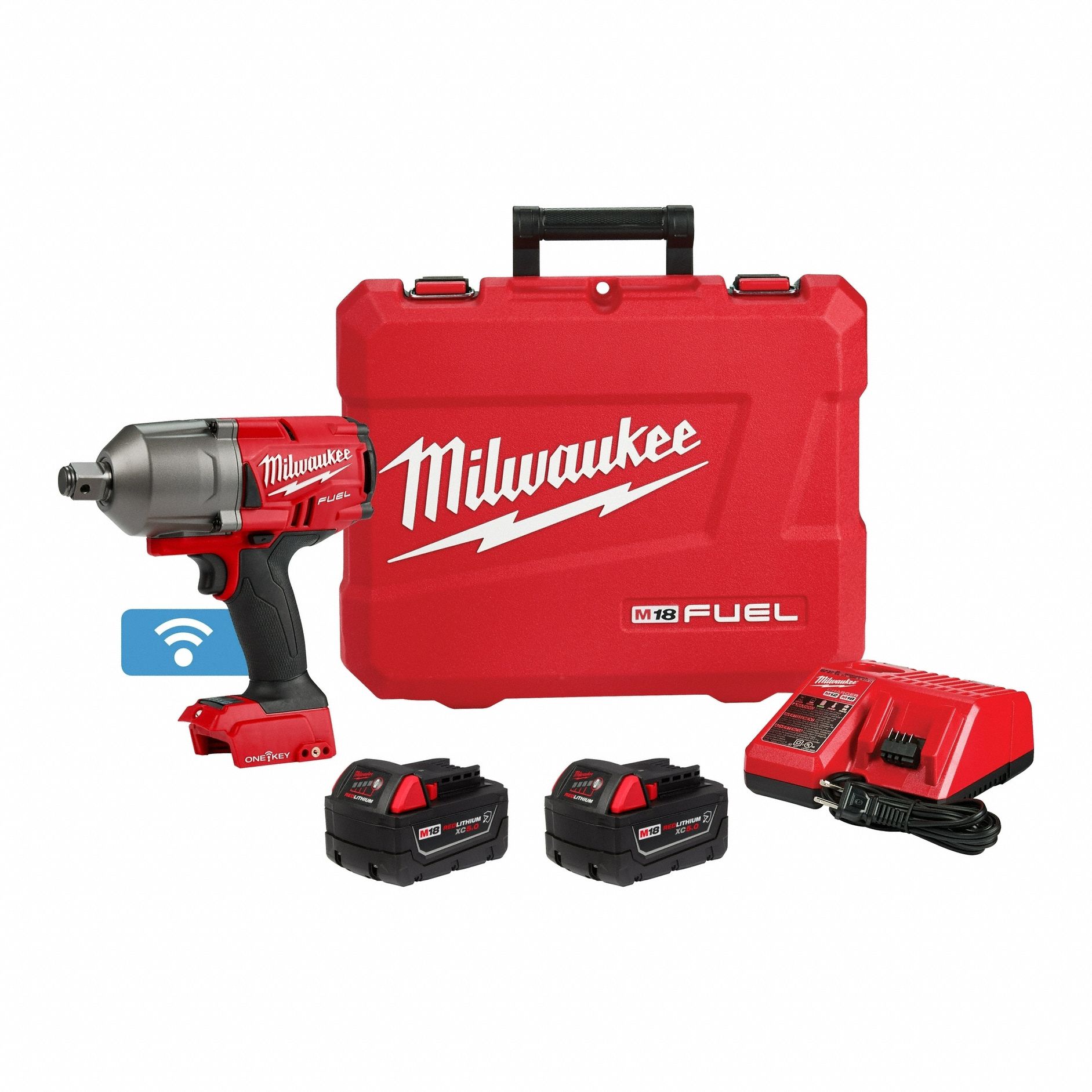 Impact Wrench Kit: 3/4 in Drive Size, 1, 000 ft-lb Fastening Torque, Brushless, M18 FUEL™