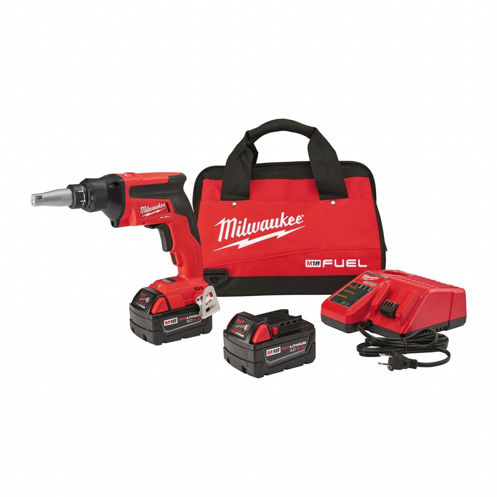 Screwgun Kit: 1/4 in Drive Size, 0 in-lb to 124 in-lb, 0 in-lb Torque - Min, Brushless