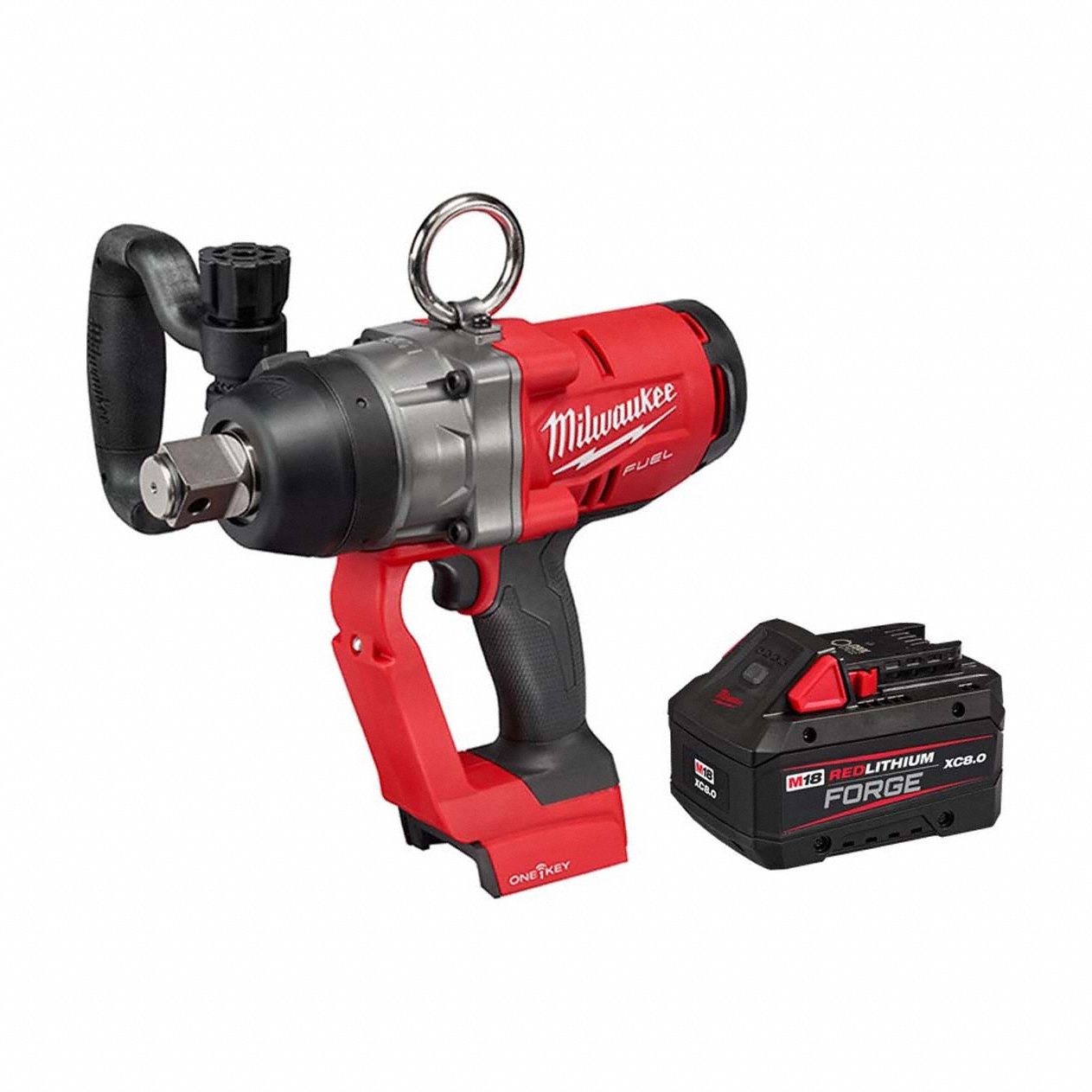 Impact Wrench Kit: 1 in Drive Size, 1, 500 ft-lb Fastening Torque, Brushless, 18 V DC Volt