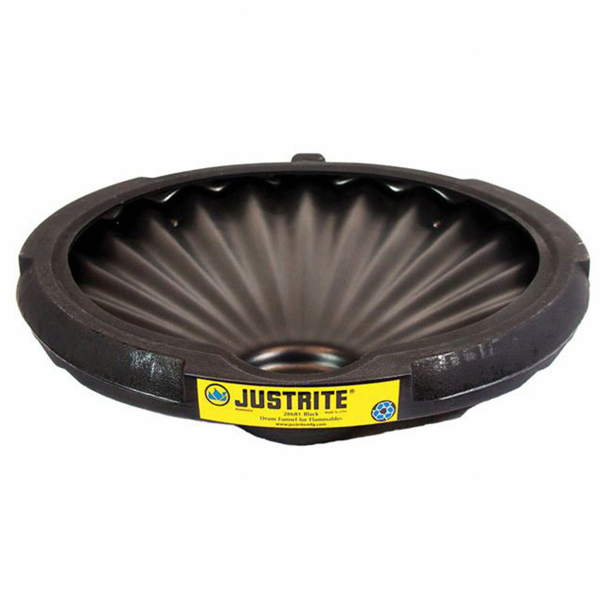 DRUM FUNNEL WITHOUT SPOUT, BLACK, 4 IN H, FOR USE WITH DRUMS